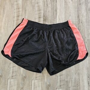 Just Me Black and Pink Athletic Shorts